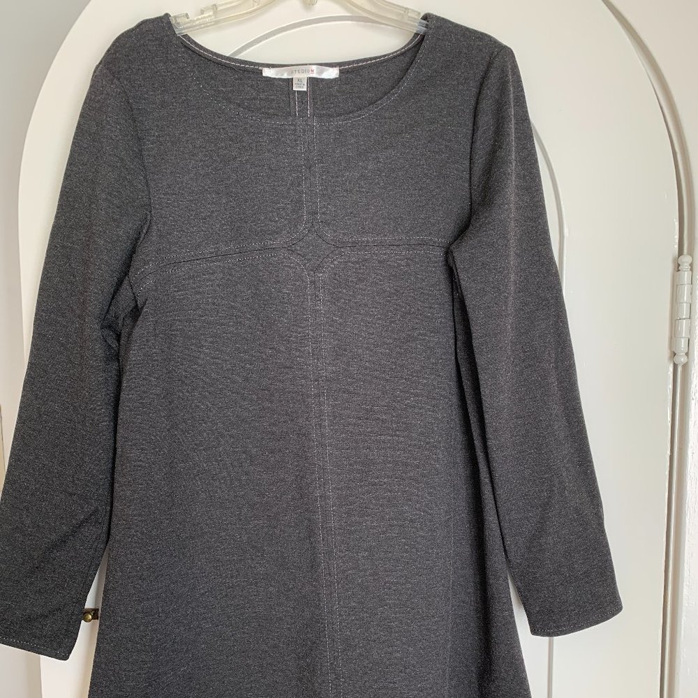 STUDIO M Dark Gray A-Line Dress